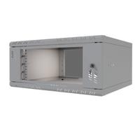 Stalflex 19 Inch Rack 4U 450mm Grey Glass Door Cabinet