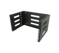 Stalflex 19 Inch Rack Bracket 6U Front 4U Top Bottom Wall Mount Powder Coated Steel Black