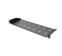 Stalflex 1U 170mm Black 19 Inch Rack Shelf For Wall And Floor Cabinets Economy Version
