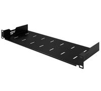 Stalflex 1U 19 Inch Rack Mount Shelf 170mm Deep Black Steel 25Kg Load With Fixings