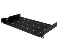 Stalflex 1U 19 Inch Rack Mount Shelf 250mm Deep Black With Fixings