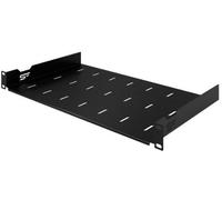 Stalflex 1U 19 Inch Rack Mount Shelf 270mm Deep Black With Fixings