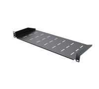 Stalflex 1U 200mm Black 19 Inch Rack Shelf For Wall And Floor Cabinets Economy Version