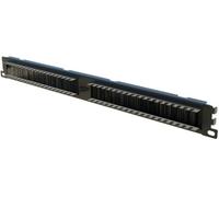 Stalflex 1U Black 19 Inch Rack Brush Pass-Through With Mini Cable Organiser For Server Cabinets