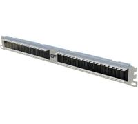Stalflex 1U Grey 19 Inch Rack Brush Pass-Through With Mini Cable Organizer For Server Cabinets