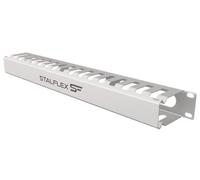 Stalflex 1U Grey 19 Inch Rack Cable Organiser For Wall And Floor Cabinets Standard Version