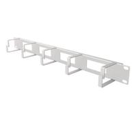 Stalflex 1U Grey 19 Inch Rack Cable Organiser With 4 Slots For Wall And Floor Cabinets Standard Version