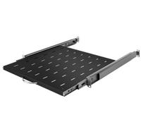 Stalflex 1U Telescopic Sliding Shelf 19 Inch Rack Mount 450mm Tray For Server Cabinet Black