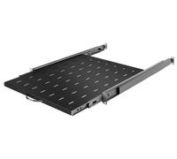 Stalflex 1U Telescopic Sliding Shelf 19 Inch Rack Mount 550mm Tray For Server Cabinet Black