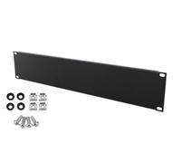 Stalflex 2U Black 19 Inch Rack Blanking Panel Cover For Wall And Floor Cabinets Ventilated Steel