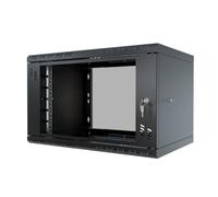 Stalflex Server Rack Data Cabinet STANDARD 19 Inch 6U 350mm - Heavy Duty Steel - Network Equipment Rack & Cabinet - Server Cabinet compatible with Rack Shelf and Rack Rails - Glass Door