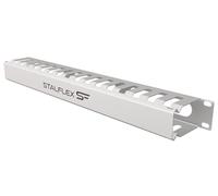Stalflex Cable Management Wire Organiser 19 Inch 1U - Made of Steel - Cable Management Tray for Wires, Cable Strips - Keep Your Data Cabinet Clean and Tidy
