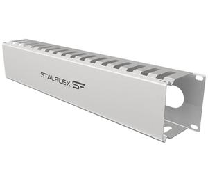 Stalflex Cable Management Wire Organiser 19 Inch 2U - Made of Steel - Cable Management Tray for Wires, Cable Strips - Keep Your Data Cabinet Clean and Tidy