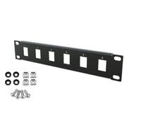 Stalflex Patch Panel STANDARD 10 Inch 1U - 6 slots Keystone Patch Panel - Made of Steel - Patchpanel for RJ45 - Computer & Server Racks