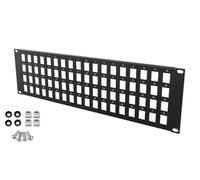 Stalflex Patch Panel STANDARD 19 Inch 3U - 72 slots Keystone Patch Panel - Made of Steel - Patchpanel for RJ45 - Computer & Server Racks