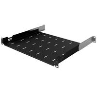 Stalflex Server Rack Shelf 19 inch 1U 350mm - Server Rack Made of Metal - Universal Adjustable Vented Rack Mount Cantilever Tray - compatible with Rack Network Cabinet and Rack Rails
