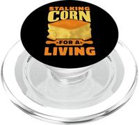 Stalking Corn For A Living Funny Cornbread Farmer Pun PopSockets PopGrip for MagSafe