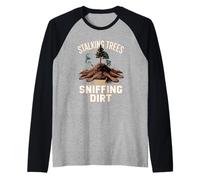 Stalking Trees and Sniffing Dirt Deer Hunter Raglan Baseball Tee