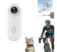 Stallion Frames Camera, Stallionframes Mini Handsfree Bodycam, Wearable Body Camera with Audio, 170° Wide Angle, 10 Accessories, Lecture, Traveling, Pet Walking (white-Bare Metal)