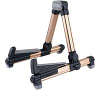 Stallion SL101 Aluminium Guitar Stand - Foldable, Adjustable for All Types of Guitars, Basses, Ukuleles and Violins, Banjo (Gold)