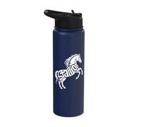 Stallion Stuff Stylish Typography Equestrian Horse Stallion Stainless Steel Insulated Water Bottle