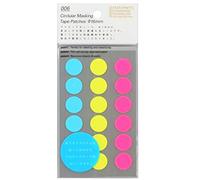 Stalogy Masking Tape Dot Patches: 0.6 in. diameter / 18 dots/sheet / 10 sheets/pack / 16mm wide (Shuffle Neon)