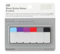 Stalogy Short Sticky Notes: 3/5 in. x 1.4 in. / Assorted (6 Colors) B