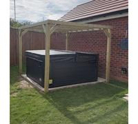 Stalwart 2.4 x 2.4M Garden Pergola by Croft Slatted