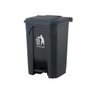 Stalwart 80 Litre Grey Step-On Waste Bin, Indoor Outdoor Recycling Trash Can for Kitchen, Office, Medical, Clinical, Large Commercial Waste Disposal