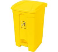 Stalwart 80 Litre Yellow Step-On Waste Bin for Kitchen, Office, Medical, Clinical - Recycling Trash Can for Indoor/Outdoor, Home & Commercial Waste Disposal