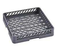 Stalwart Commercial Flatware Rack 500x500x100mm Dishwasher Safe Cutlery Basket Durable Polypropylene Dishwashing Rack for Spoons Forks Utensils Catering Restaurant Kitchen Use