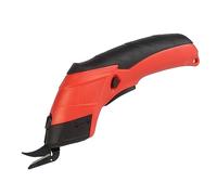 Stalwart - Cordless Electric Scissors - Fabric, Leather, Carpet or Cardboard Cutter with 2 Blades and 3.6V Rechargeable Battery (Red)