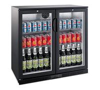 Stalwart DA-BC02PP Back bar Cooler 2 hinged Doors 220 litres Black