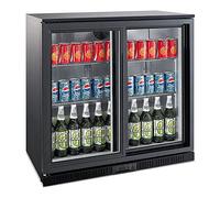 Stalwart DA-BC02PS Back bar Cooler 2 Sliding Doors 220 litres Black
