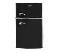 Stalwart DA-BCD90 Double Door Retro Refrigerator with Freezer 90 Litre Black
