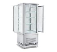 Stalwart DA-CL98RW Countertop Display Fridge 98 litres 4 Shelves White 2 Curved Doors Front Back