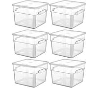 Stalwart DA-GSPP12plusGSPPL12 Polypropylene Food Storage Container with lid, 11.4 Litre, 290x300x212mm, Pack of 6