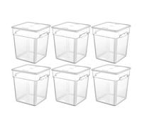 Stalwart DA-GSPP18plusGSPPL12 Polypropylene Food Storage Container with lid, 17.2 Litre, 290x300x320mm, Pack of 6