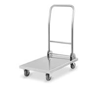 Stalwart DA-ST047B Platform Trolley Stainless Steel 500kg Folding Handle 820x520x970mm