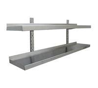 Stalwart DA-VWS1832 Wall Shelf 2 Levels 1800x300mm Stainless Steel
