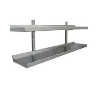 Stalwart DA-VWS1842 Wall Shelf 2 Levels 1800x400mm Stainless Steel