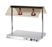 Stalwart DA-WM2F Buffet Food Warmer with Gantry Stainless Steel 2 Infrared Lamps Sneeze Guards 2xGN1/1