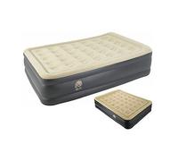 STALWART Deluxe Double Inflatable Air Bed Mattress With Built-In Electric Pump - High Raised Airbed For Home & Outdoor Use