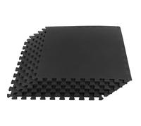 Stalwart Interlocking EVA Foam Floor Tiles for Home Gym, Yoga Mat, Workout Equipment, or Child's Play Surface - Set of 6, (Black) by