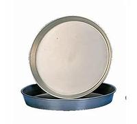 Stalwart S475 Iron Pizza Pan, 1.5" Deep, 12" Diameter, Black