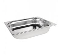 Stalwart Stainless Steel 1/2 Gastronorm Pan 65mm Deep, GN Food Storage & Serving Tray, Durable Catering Pan for Cooking, Reheating & Food Prep - 4L Capacity