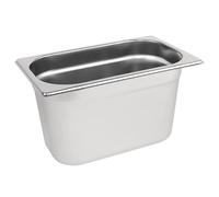 Stalwart Stainless Steel 1/4 Gastronorm Pan 150mm Deep, Professional Food Storage Container for Buffets and Steam Tables, Durable Commercial Prep Basin