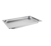 Stalwart Stainless Steel Gastronorm Container, 1/1 Size, 530 x 325mm, Commercial Grade, Hot and Cold Food Storage (20mm Deep)