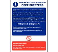 Stalwart W195 Deep Freezer Guidelines Sign