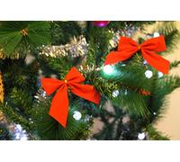 Stalwart Z-98794 Christmas Velvet Bows, Red (Pack of 12)